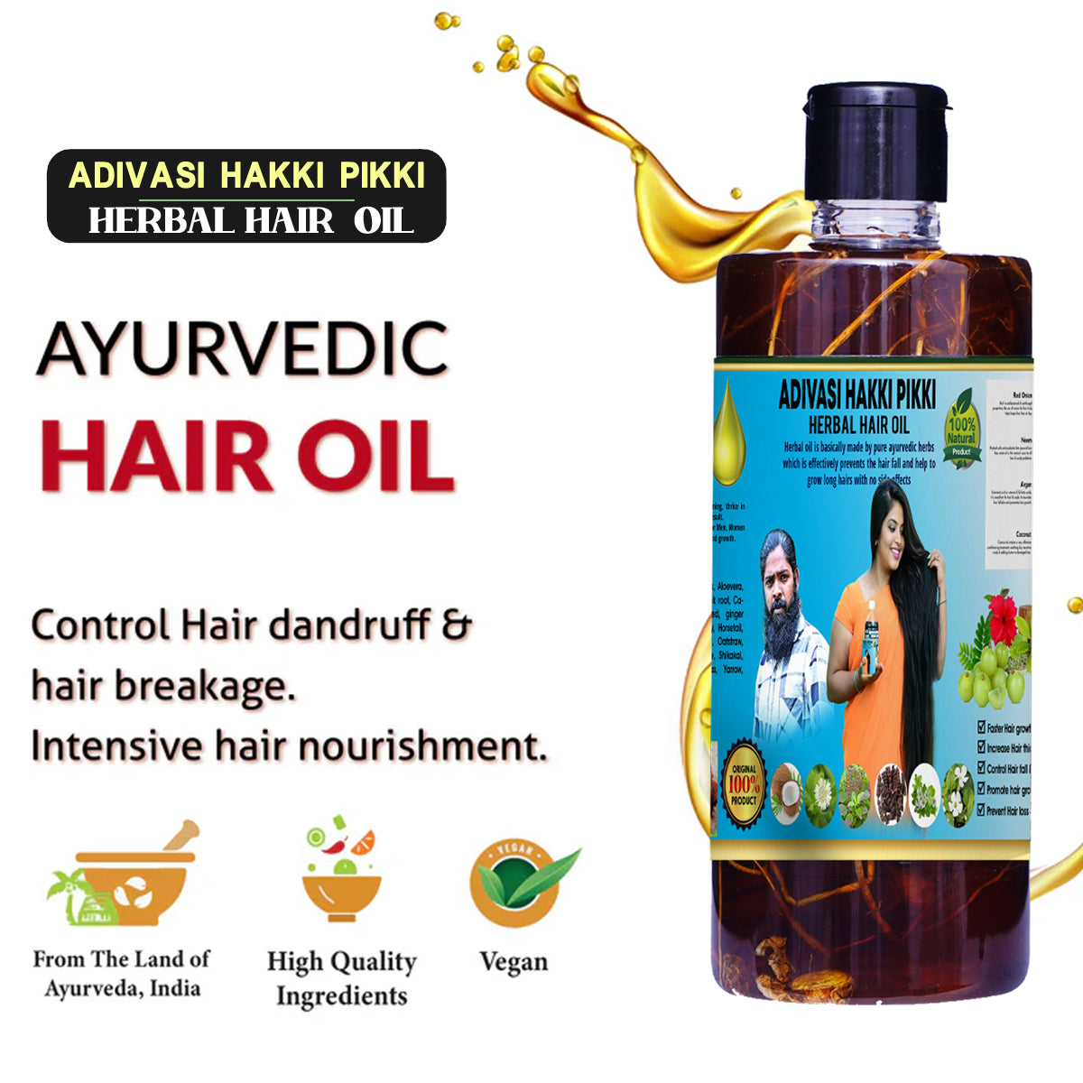 Hakki Pikki Shop - Adivasi Herbal Hair Oil